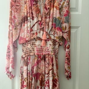 HEMANT & NANDITA Multicolor Long Sleeve Dress